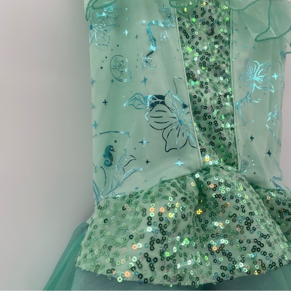 NWOT Disney’s Ariel Costume Halloween Dress Up Girl’s Size 7/8 Strapless - Picture 4 of 7